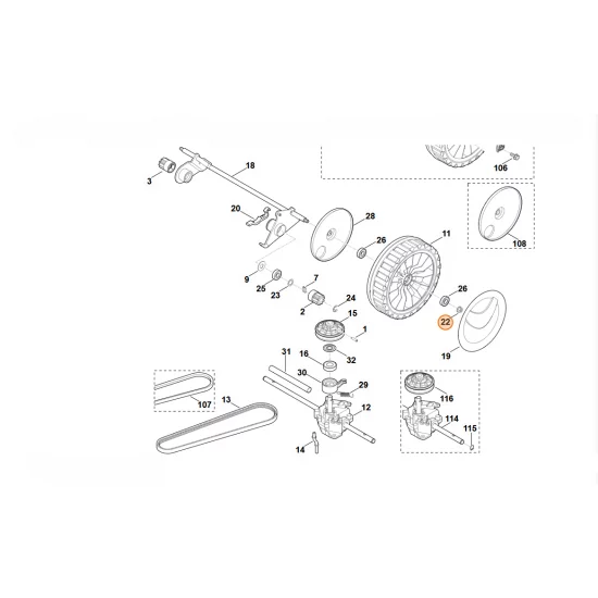 STIHL   Nakrętka sześciokątna M8 9216 261 1100